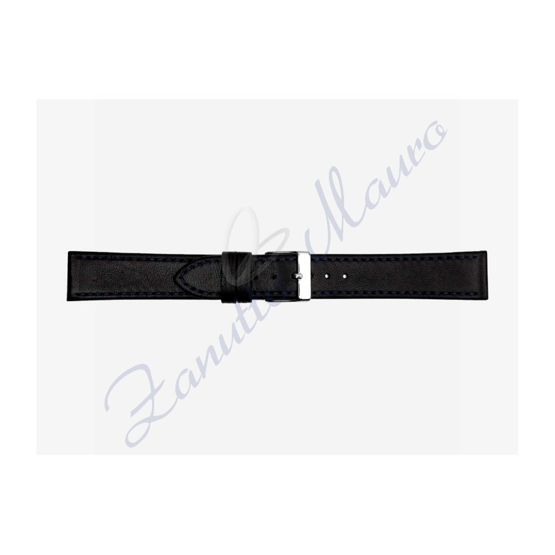 Cinturino 694 in pelle semiribordato 20x16 colore blu scuro