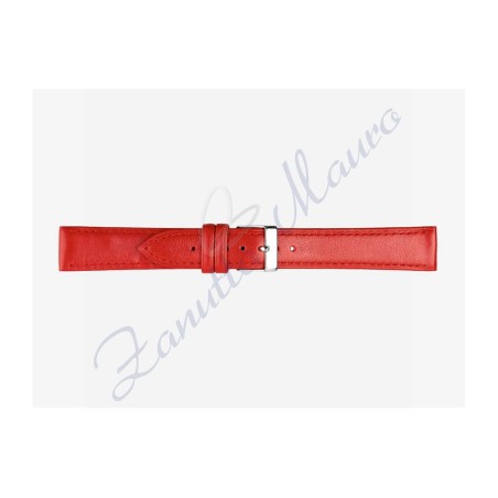 Cinturino 694 in pelle semiribordato 12x10 colore rosso