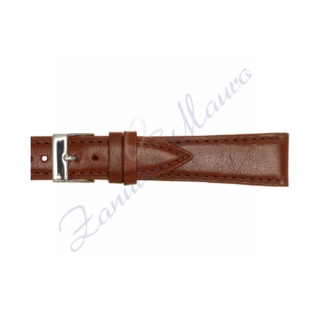 Cinturino 653 in cuoio semiribordato 12x10 colore marrone gold