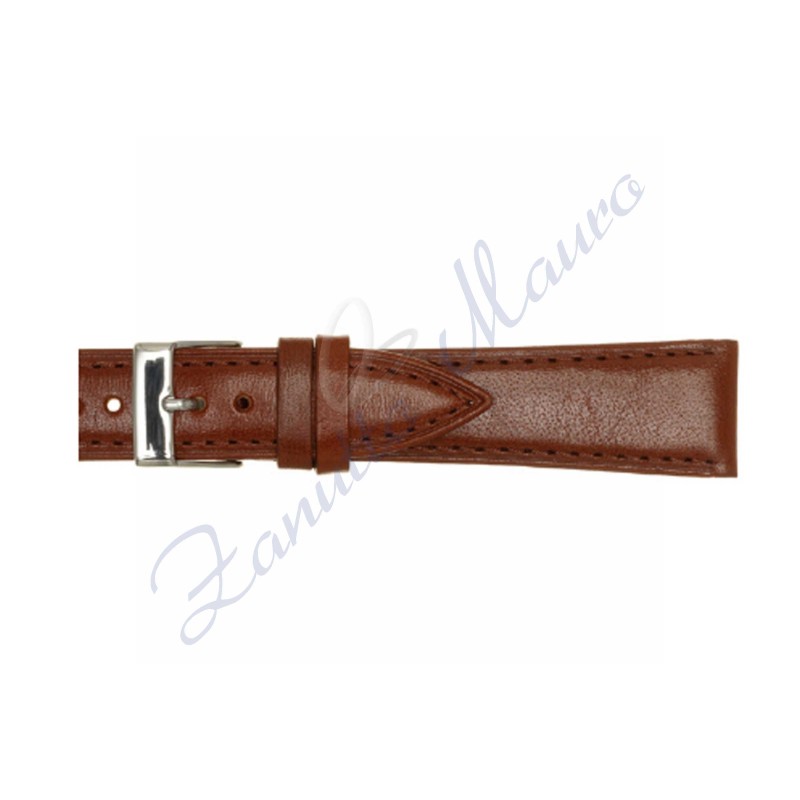 Cinturino 653 in cuoio semiribordato 14x12 colore marrone gold