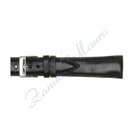Cinturino 653 in cuoio semiribordato 18x16 colore nero
