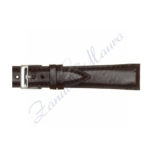 Cinturino 653 in cuoio semiribordato 16x14 colore testa di moro