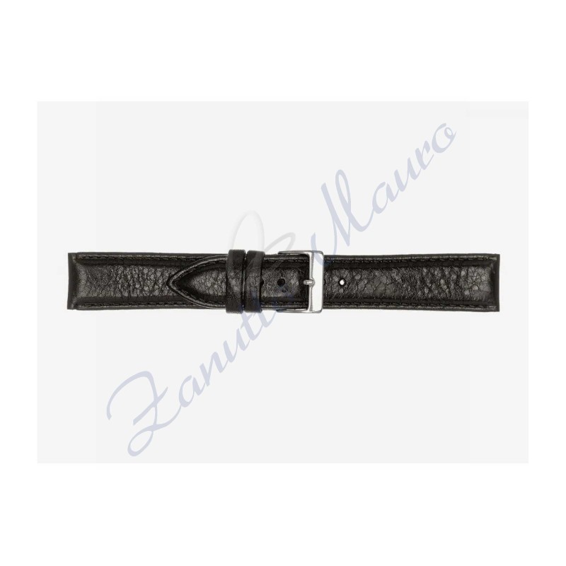 Cinturino 594 in pelle semiribordato 18x16 colore nero