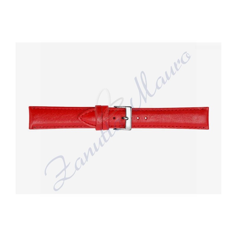 Cinturino 594 in pelle semiribordato 16x14 colore rosso