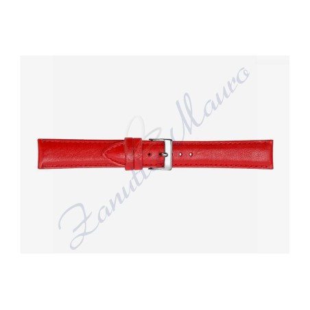 Cinturino 594 in pelle semiribordato 16x14 colore rosso