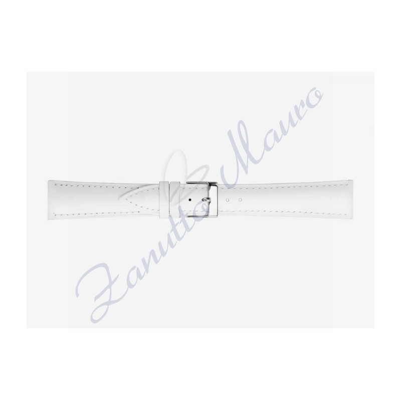 Cinturino 662 in cuoio drake semiribordato 18x14 colore bianco