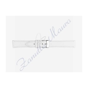 Cinturino 597 in pelle stampa saffiano 16x14 colore bianco