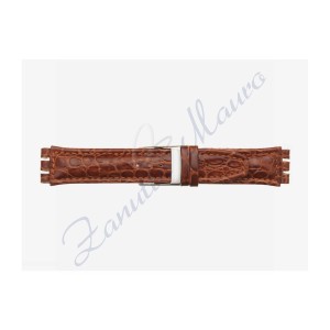 Cinturino 247M stampa brasile per Swatch Irony 19x22 marrone gold