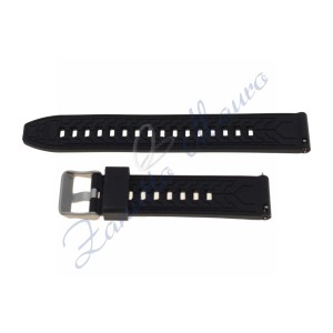 Cinturino JD095 in silicone ansa mm 22 colore nero