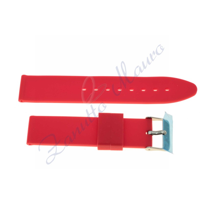 Cinturino in gomma S/046 ansa mm 18 rosso