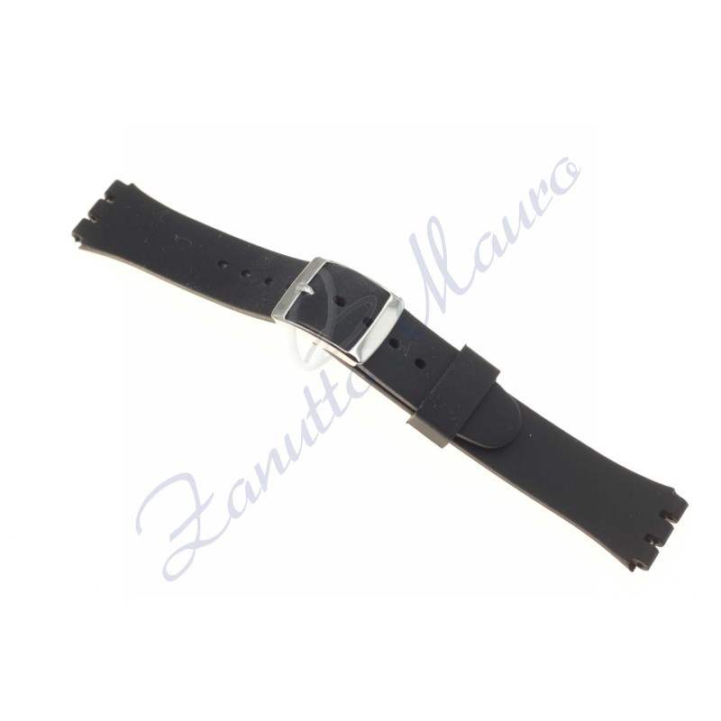 Cinturino in silicone soft touch 255 per Swatch mm 17 colore nero