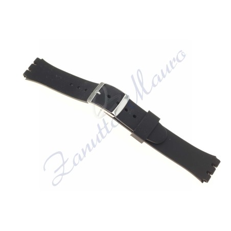 Cinturino in silicone soft touch 255 per Swatch mm 17 colore nero