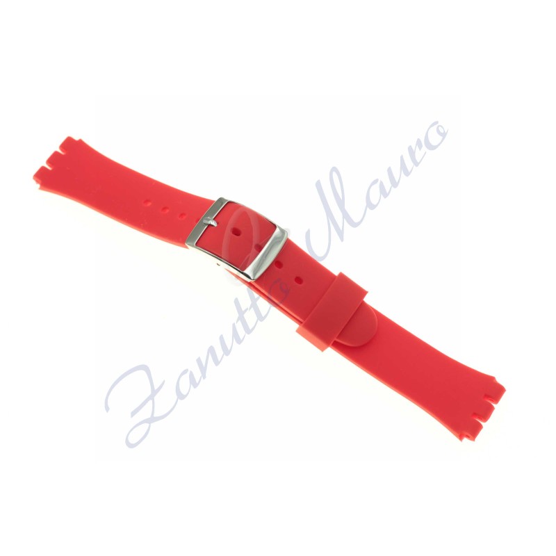 Cinturino in silicone soft touch 255 per Swatch mm 17 colore rosso