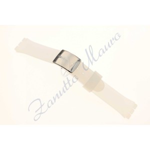 Cinturino in silicone soft touch 255 per Swatch mm 17 colore trasparente