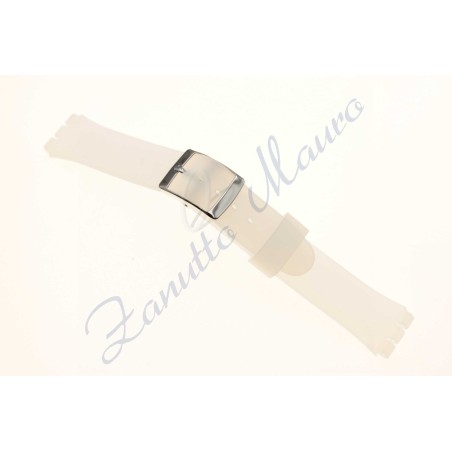 Cinturino in silicone soft touch 255 per Swatch mm 17 colore trasparente
