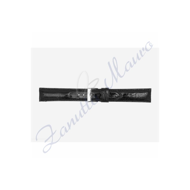 Cinturino in vera pelle coccodrillo 630 ansa mm 20x18 colore nero