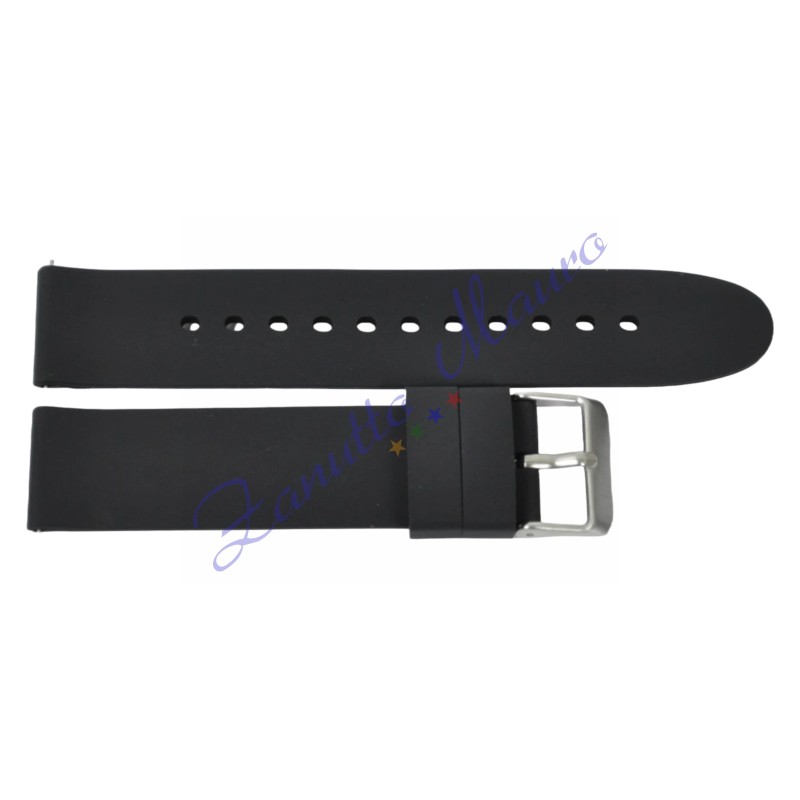 Cinturino in silicone soft touch JD1608 ansa mm 22 colore nero