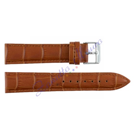 Cinturino stampa cocco 1306 colore marrone gold ansa mm 20