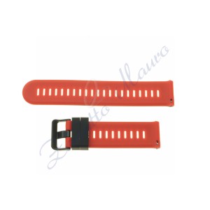 Cinturino J235 silicone soft touch con easy pin mm 20 nero e rosso