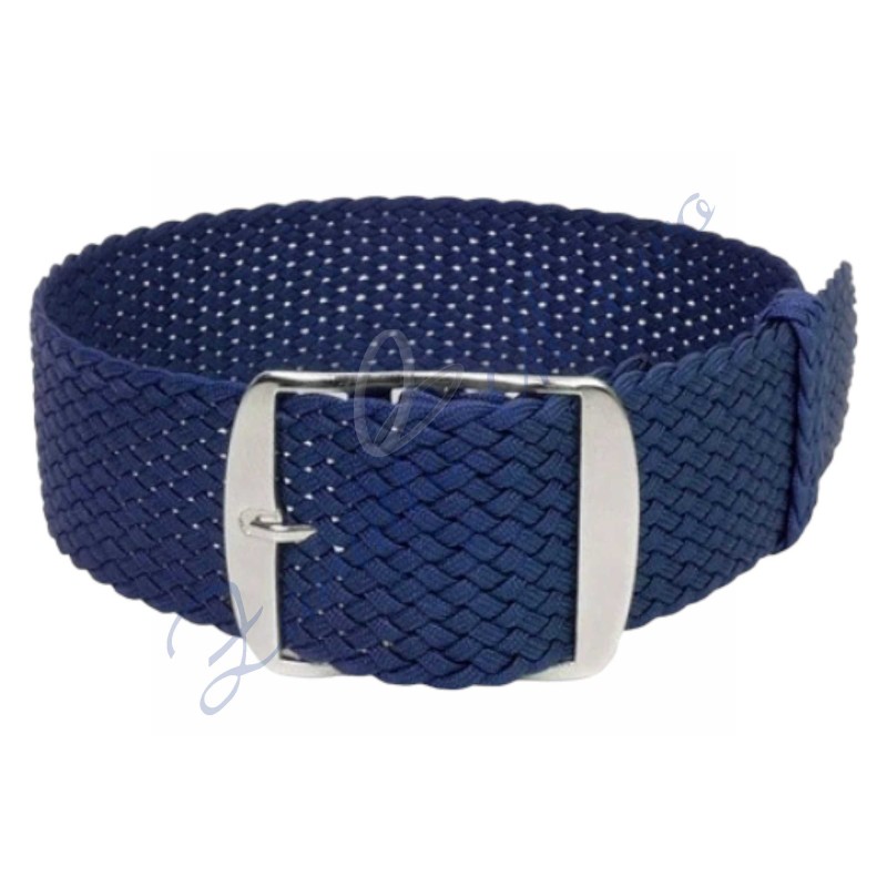 Cinturino in perlon P03 colore blu navy con fibbia in acciao ansa mm 18