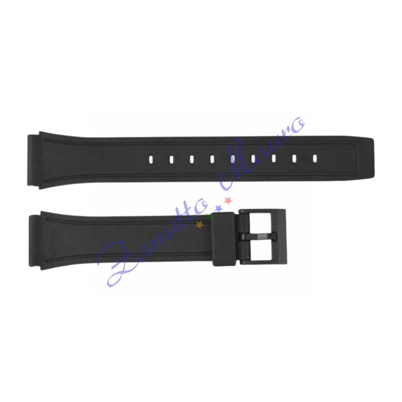 Cinturino in gomma tipo Casio 6089 con fibbia in plastica ansa mm 18