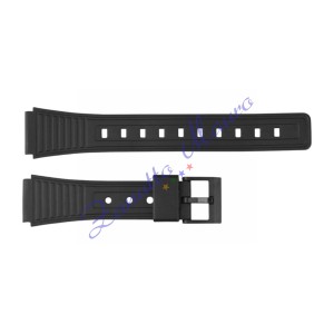 Cinturino in gomma tipo Casio 9806 con fibbia in plastica ansa mm 18