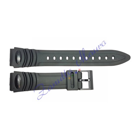 Cinturino in gomma tipo Casio 3122 con fibbia in plastica ansa mm 20