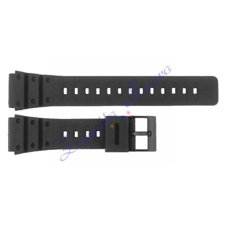 Cinturino in gomma tipo Casio 127F1-72 con fibbia in plastica ansa mm 20