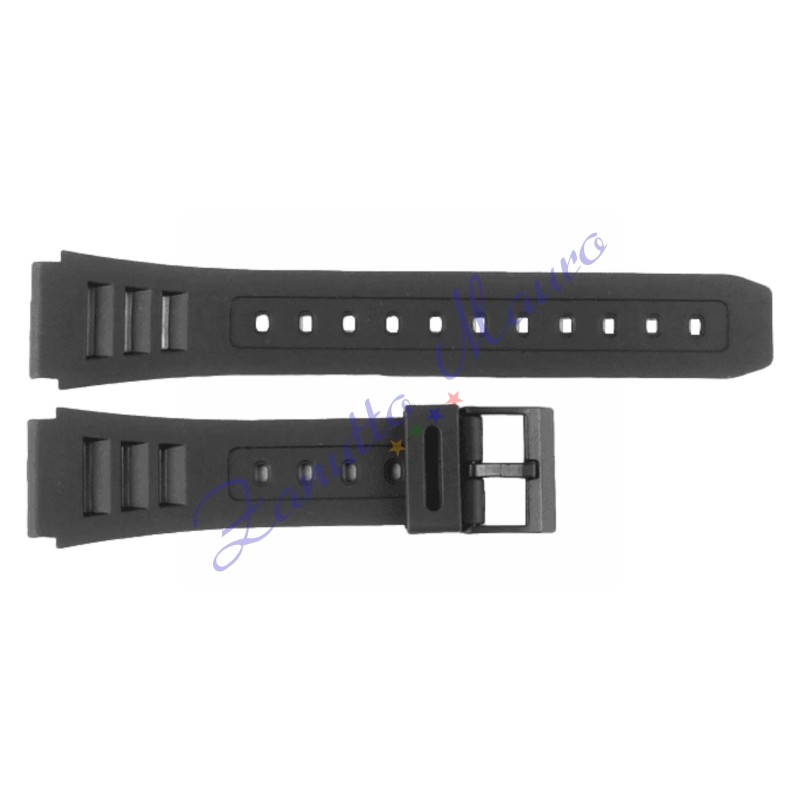 Cinturino in gomma tipo Casio 285K1 con fibbia in plastica ansa mm 19