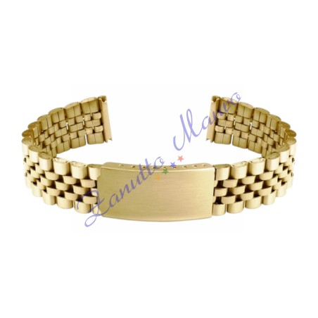 Bracciale GD7030 in acciaio dorato ansa mm 12