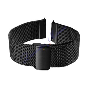 Cinturino maglia Milano WD024QR in acciaio nero ansa 24 con easy pin