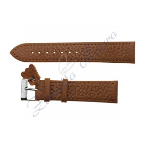 Cinturino in pelle colore marrone gold stampa toro ansa mm 22