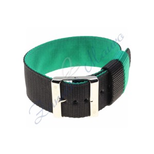 Cinturini NATO reversibile colore verde e nero ansa mm 26