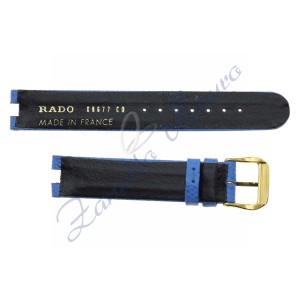 Cinturino Rado 08677 blu lunghezza dei 2 pezzi  cm 10,5/6,9 ansa mm16