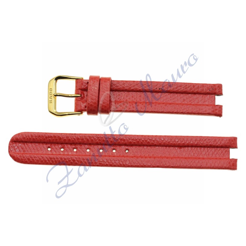 Cinturino Rado 08681 rosso lunghezza dei 2 pezzi  cm 10,5/6,9 ansa mm16