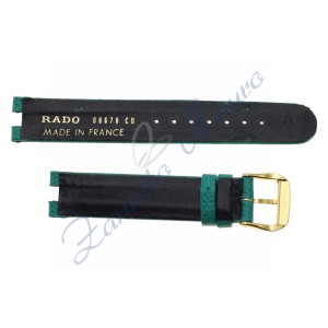 Cinturino Rado 08679 verde lunghezza dei 2 pezzi  cm 10,5/6,9 ansa mm16