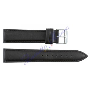 Cinturino in pelle liscia 669 imbottito colore nero ansa mm 18