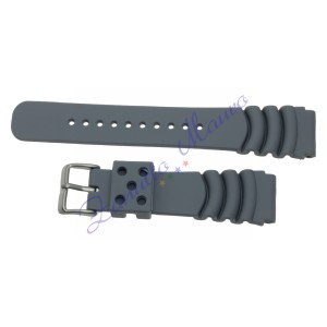 Cinturino sub AB in gomma colore grigio ansa mm 24