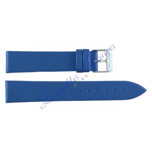 Cinturino in pelle liscia 701 colore blu ansa mm 10