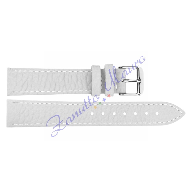 Cinturino stampa toro 208 imbottito colore bianco ansa mm 18