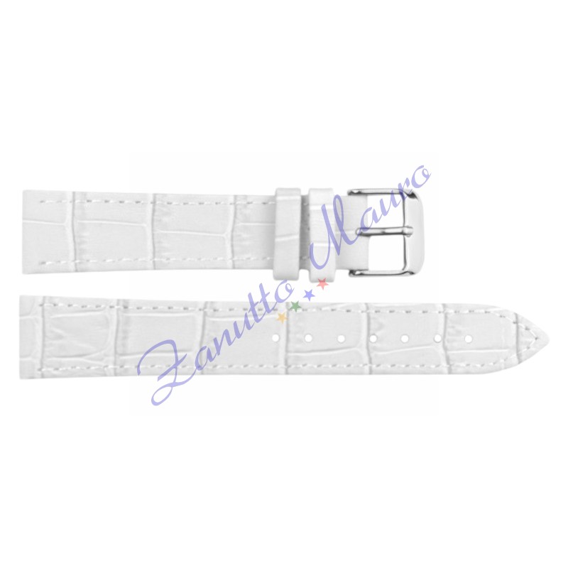 Cinturino stampa cocco piatto 1304 colore bianco ansa mm 10