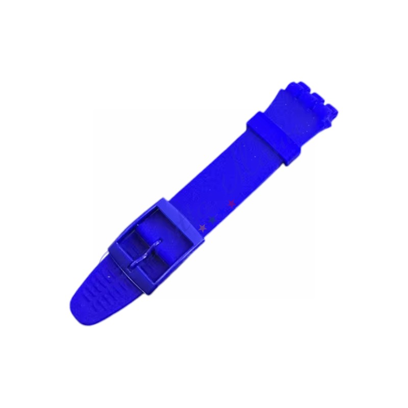 Cinturino in silicone per Swatch ansa mm 17 colore blu