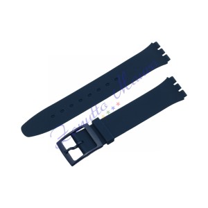 Cinturino in silicone per Swatch ansa mm 16 colore blu navy
