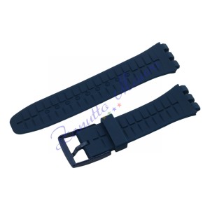 Cinturino in silicone per Swatch ansa mm 20 colore blu navy