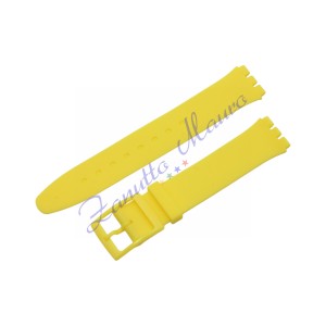 Cinturino in silicone per Swatch ansa mm 16 colore giallo