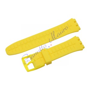 Cinturino in silicone per Swatch ansa mm 20 colore giallo