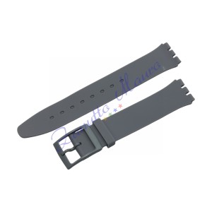 Cinturino in silicone per Swatch ansa mm 16 colore grigio