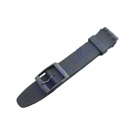 Cinturino in silicone per Swatch ansa mm 19 colore nero