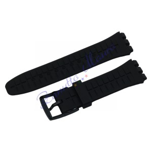 Cinturino in silicone per Swatch ansa mm 20 colore nero