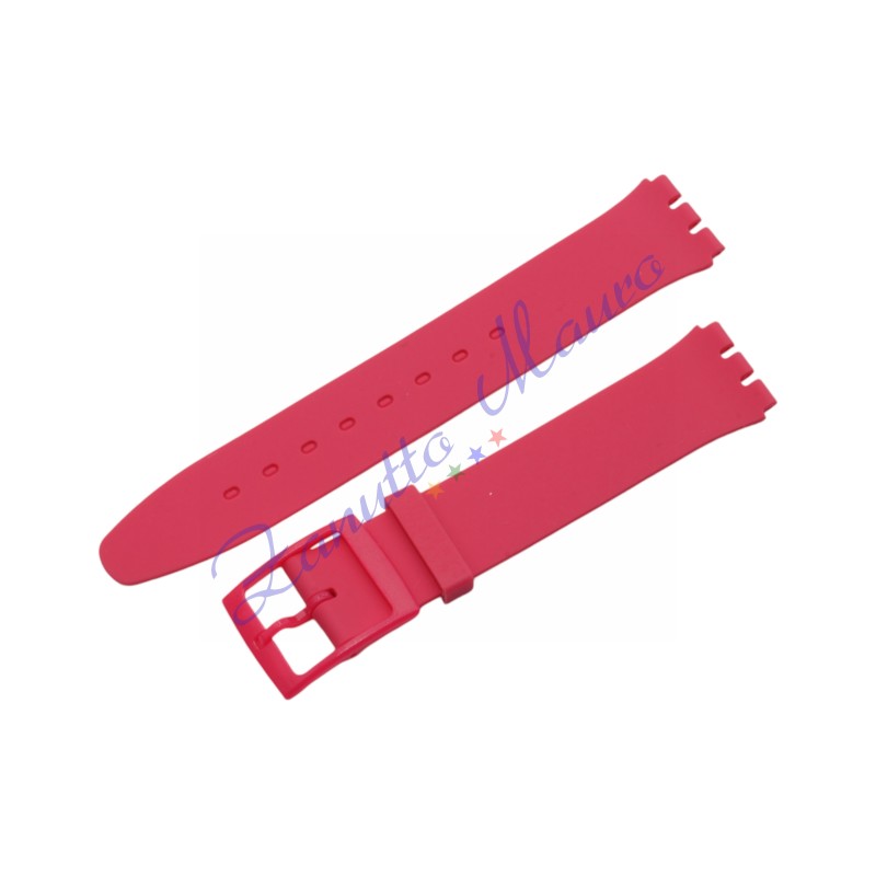 Cinturino in silicone per Swatch ansa mm 16 colore rosa antico